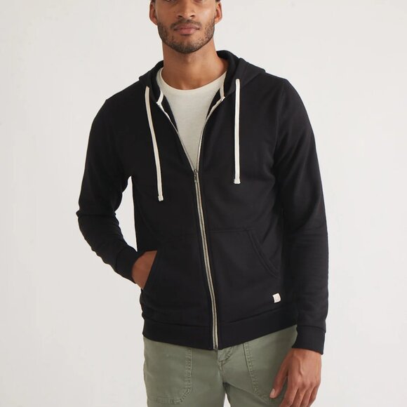Marine Layer men's Afternoon Hoodie in Black full zip. size XL. **Logo - Picture 2 of 9